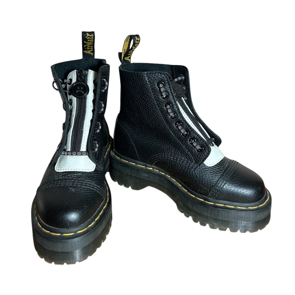 Dr Martens X Lazy Oaf Sinclair Lo Black White Bow Tie boot Size 6